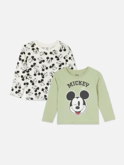 2 T-shirts à Manches Longues Disney Mickey Mouse