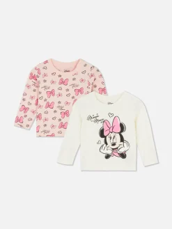 2 T-shirts Manches Longues Disney Minnie Mouse
