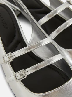 Babies à Talon Ouvert Et Double Bride