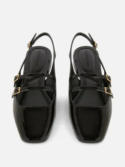 Babies à Talon Ouvert Et Double Bride