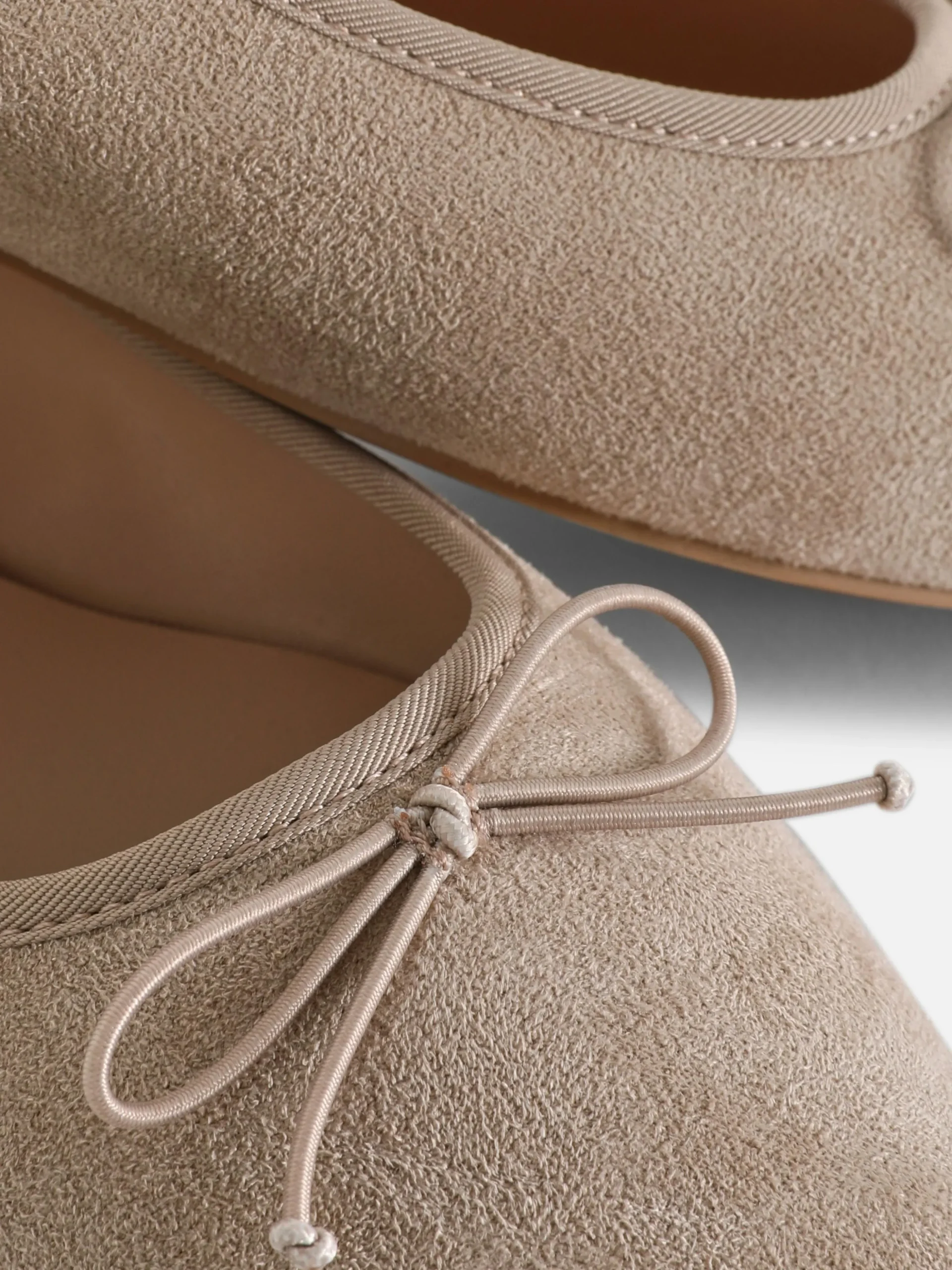Ballerines à Nœuds En Suédine
