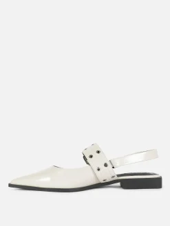 Ballerines à Talon Ouvert Et à Boucle