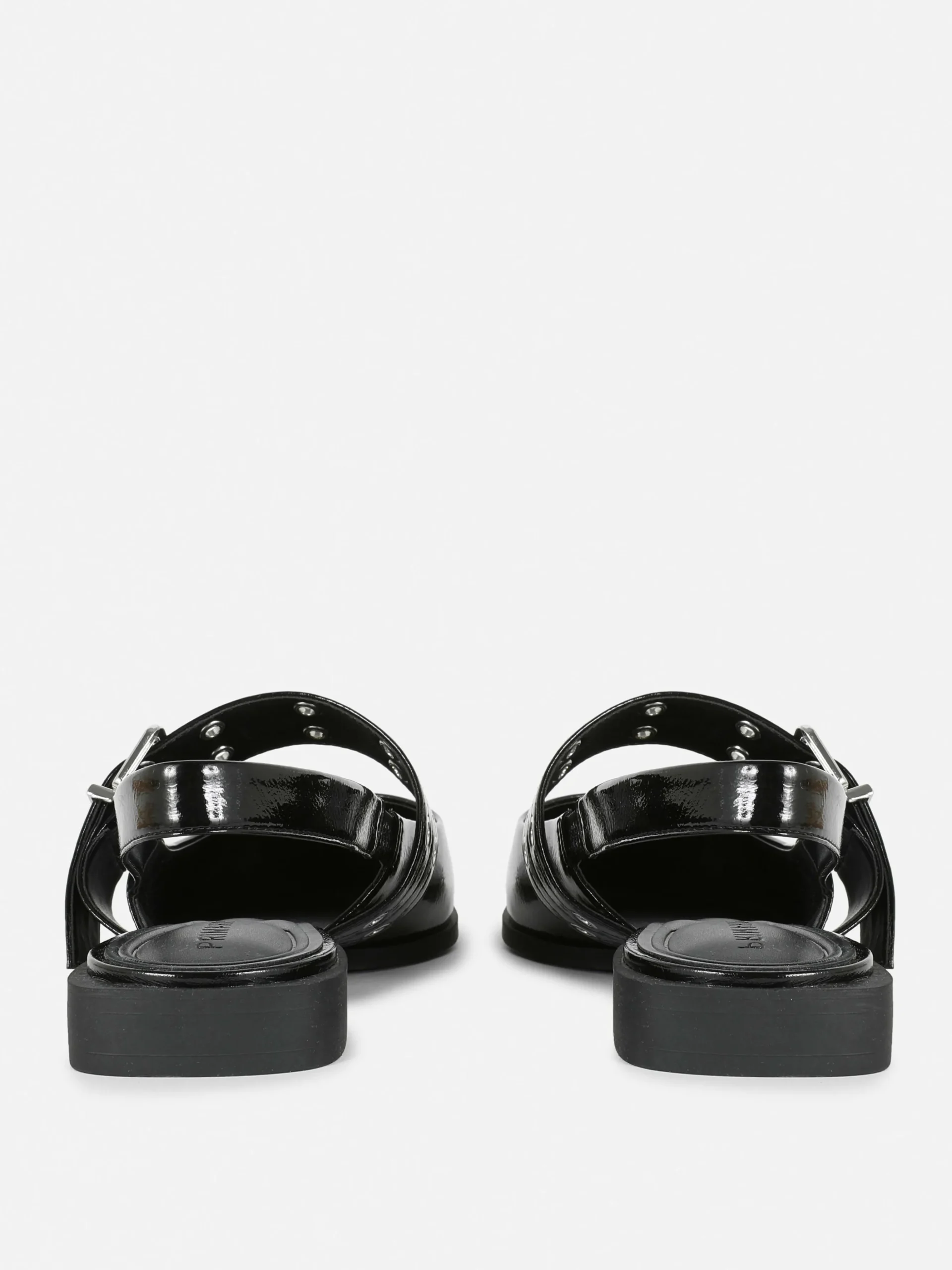 Ballerines à Talon Ouvert Et à Boucle