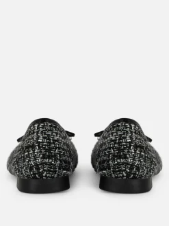 Ballerines Effet Bouclé à Bout Contrasté