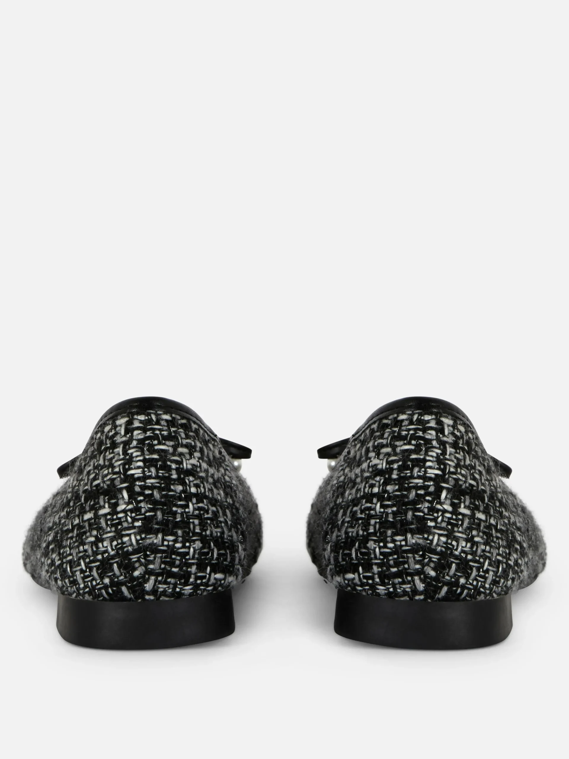 Ballerines Effet Bouclé à Bout Contrasté