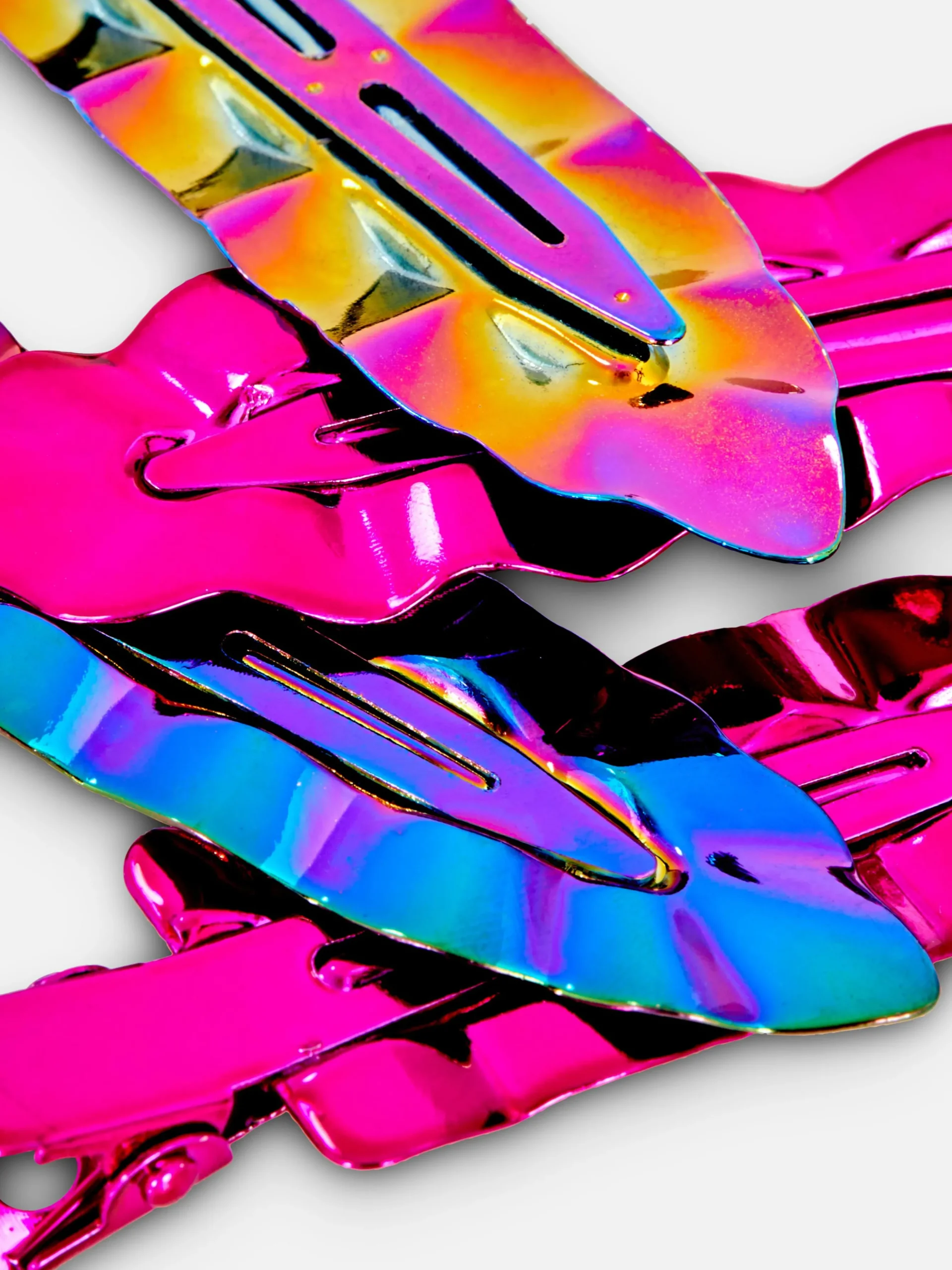 Barrettes Métallisées Sans Pli PS...