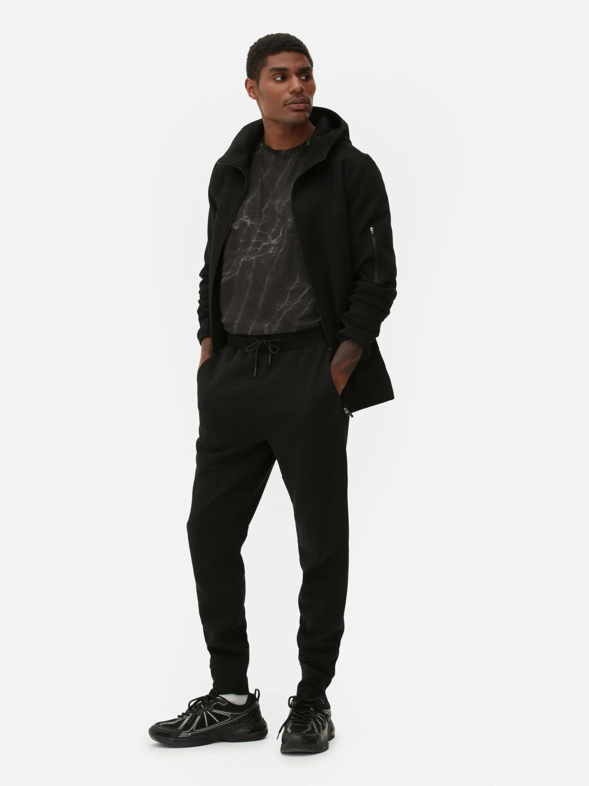 Bas De Jogging Contrecollé Coupe Slim