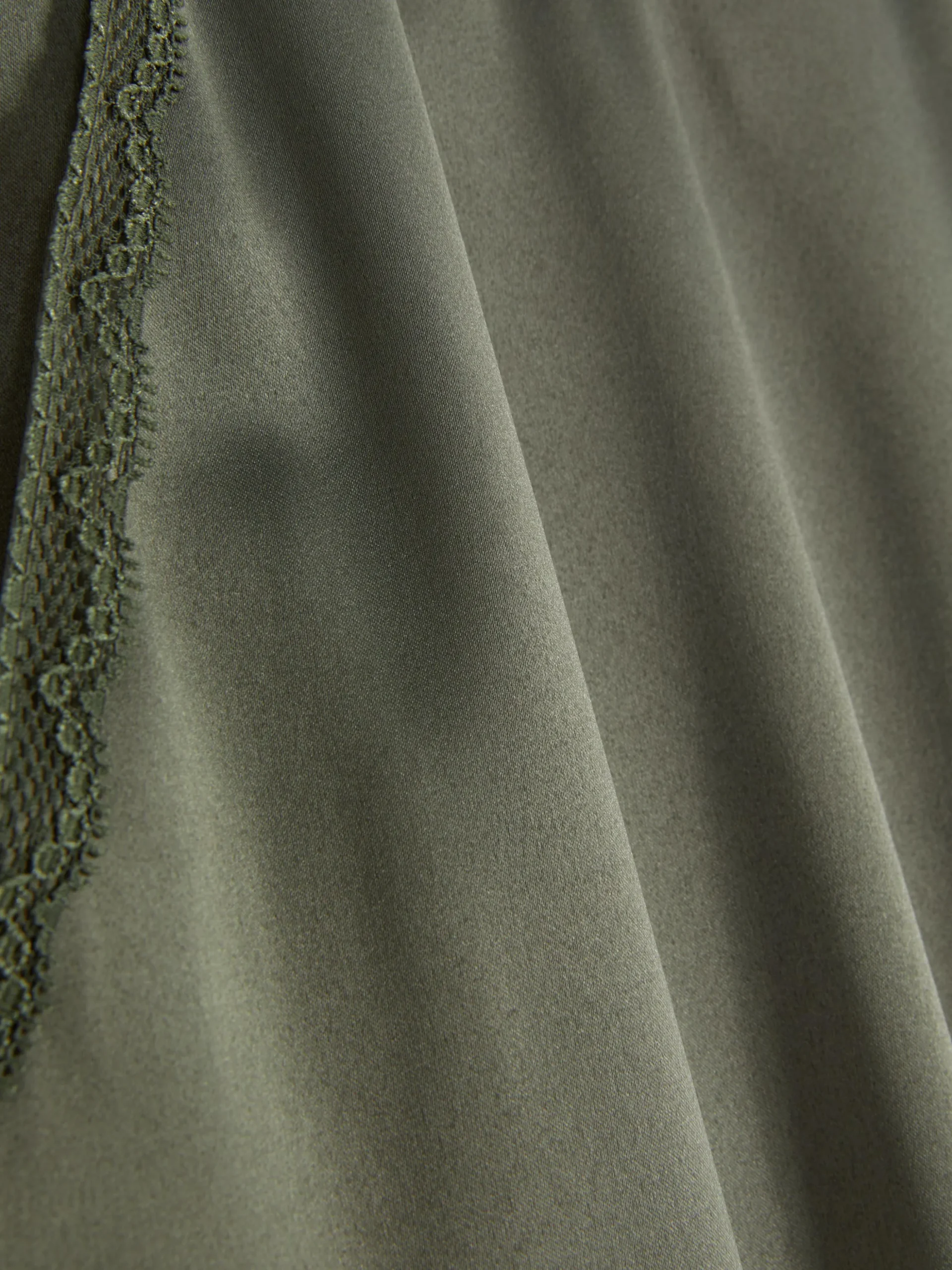 Bas De Pyjama En Satin à Finitions En Dentelle