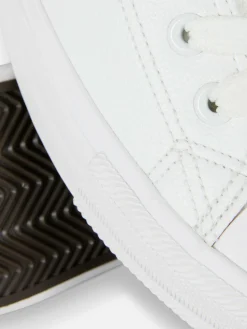 Baskets Basses En Simili Cuir