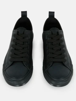 Baskets Basses En Simili Cuir