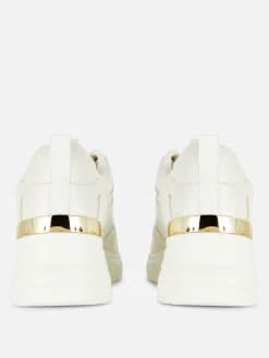 Baskets Compensées Avec Finitions Métallisées