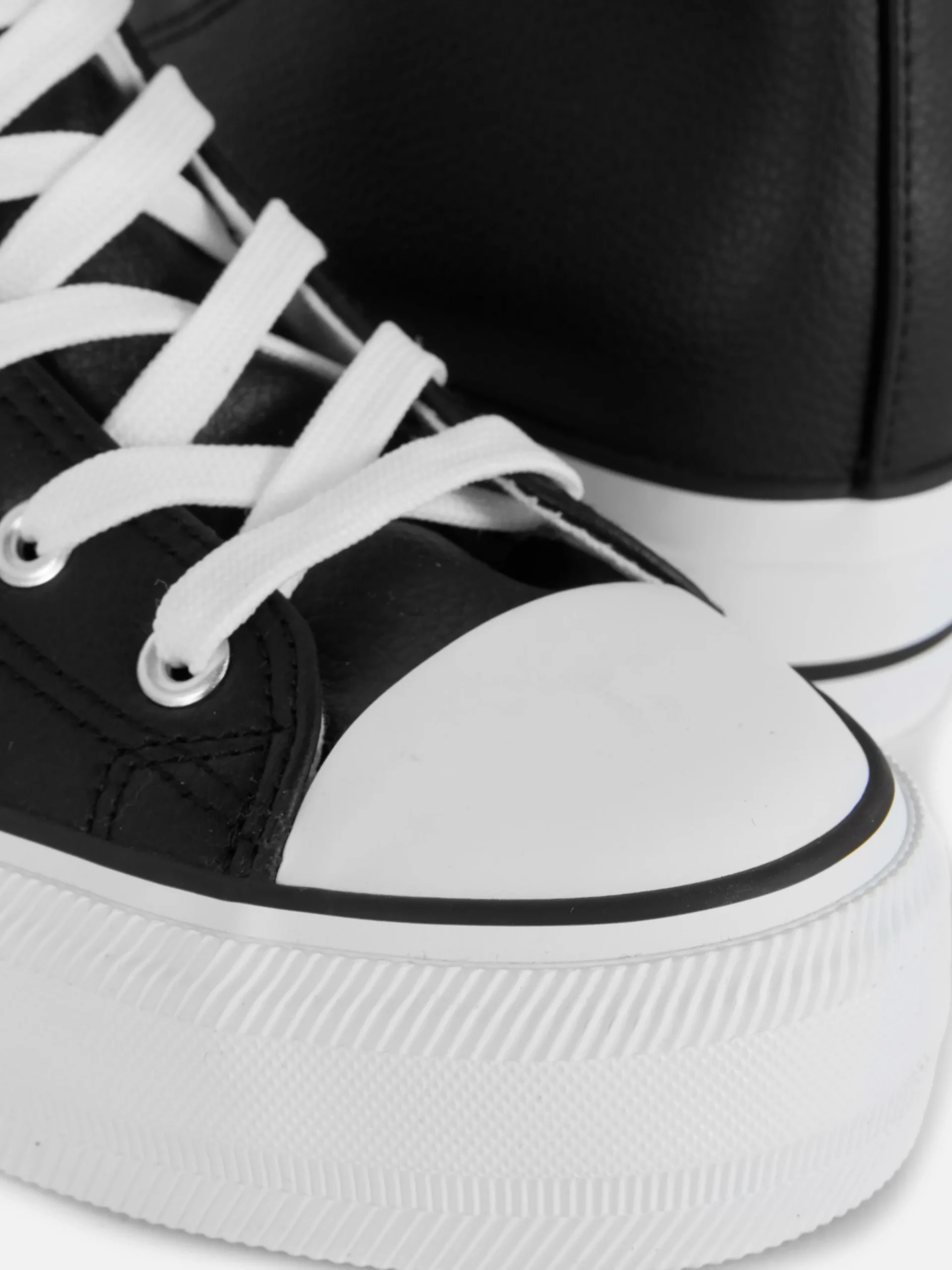 Baskets Montantes Compensées En Simili Cuir