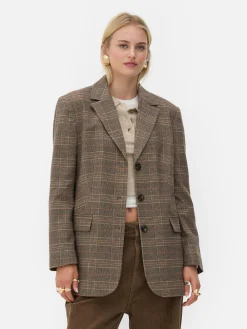 Blazer à Carreaux à Boutonnage Simple Rita Ora