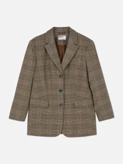 Blazer à Carreaux à Boutonnage Simple Rita Ora