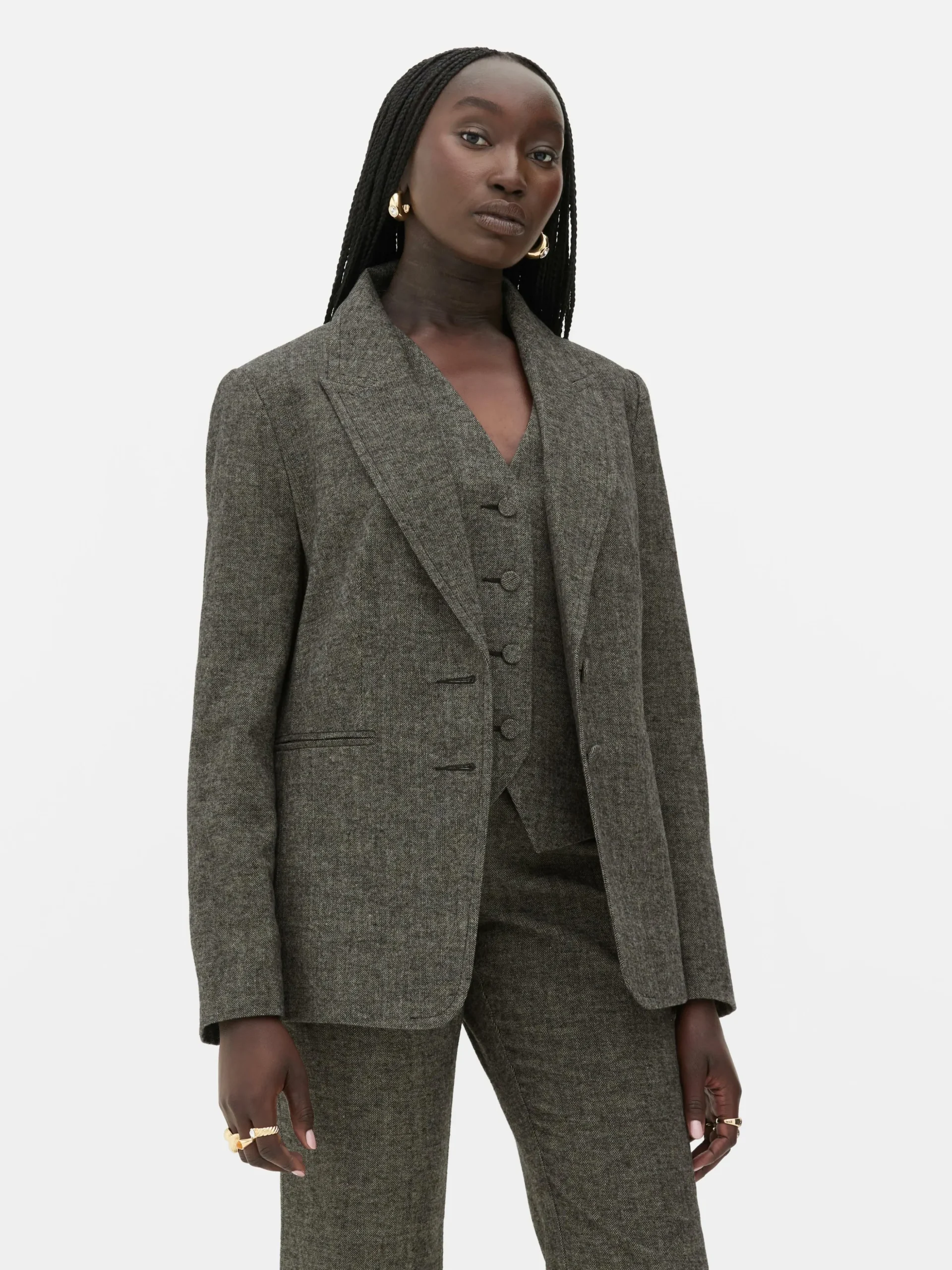 Blazer à Chevrons Rita Ora