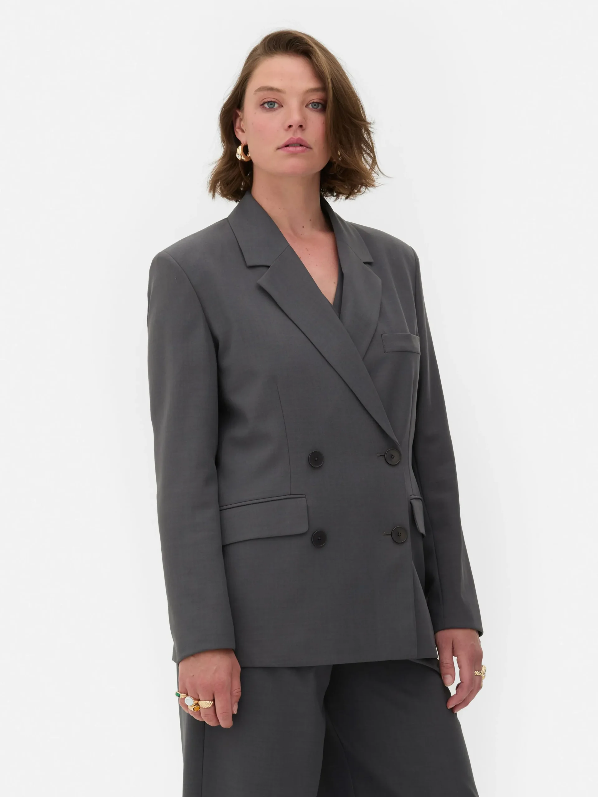 Blazer Oversize à Boutonnage Croisé Rita Ora