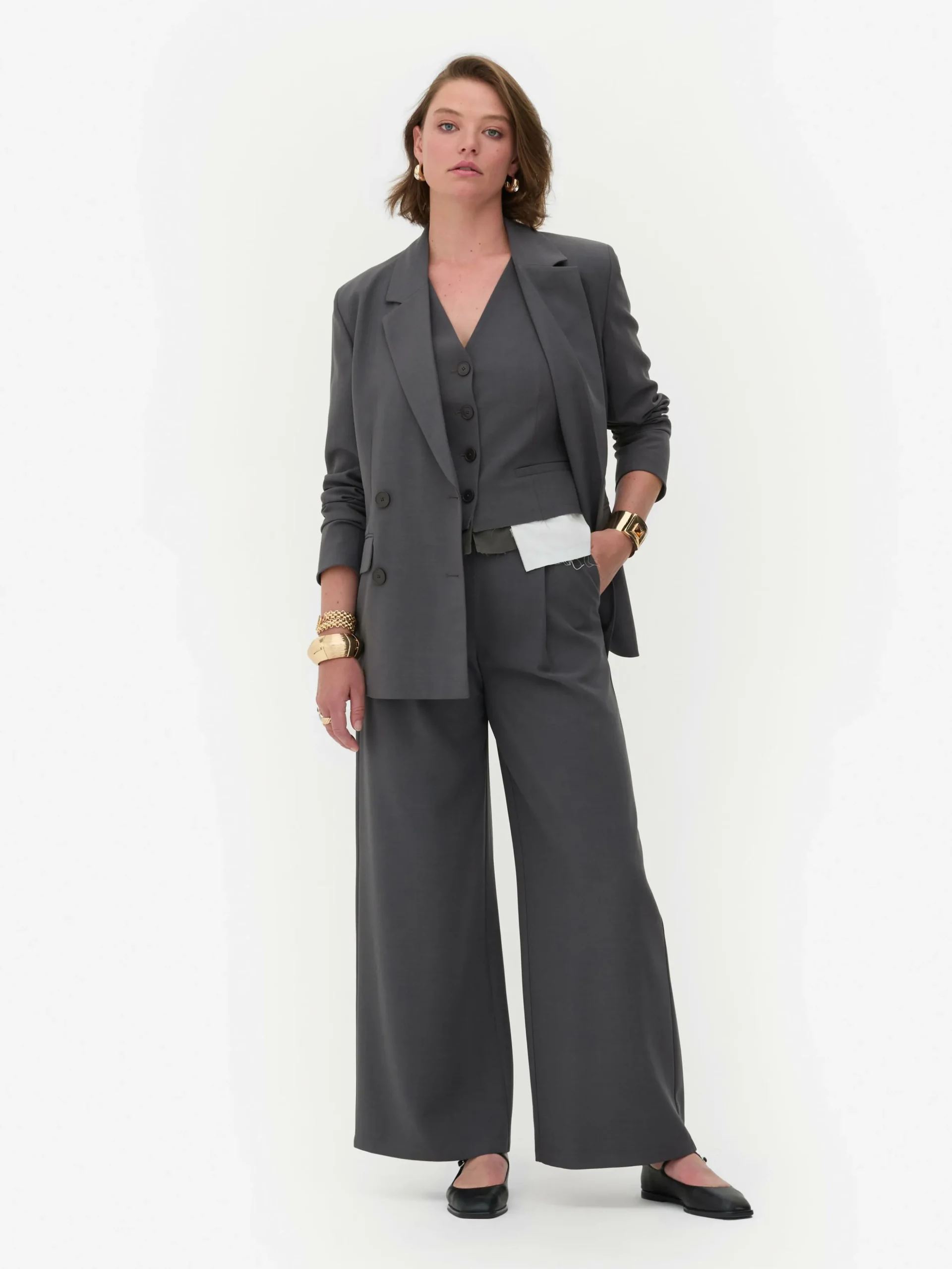 Blazer Oversize à Boutonnage Croisé Rita Ora