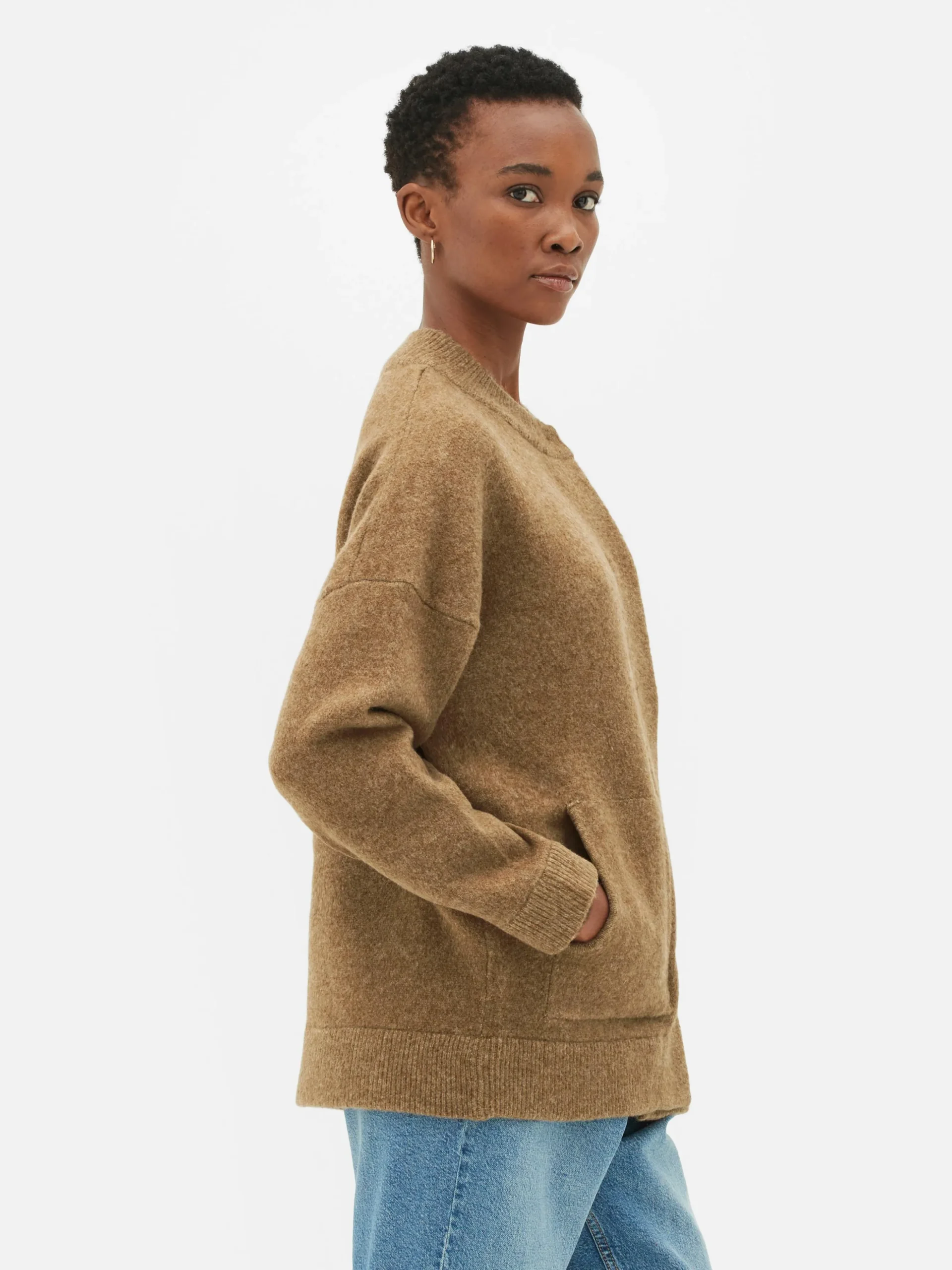 Blouson Bomber Tricoté Oversize