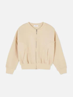 Blouson Bomber Zippé En Jersey