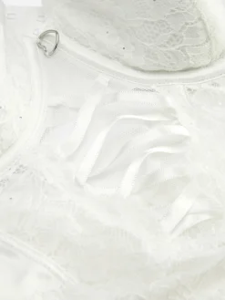 Body De Mariée En Dentelle à Bonnets Rembourrés