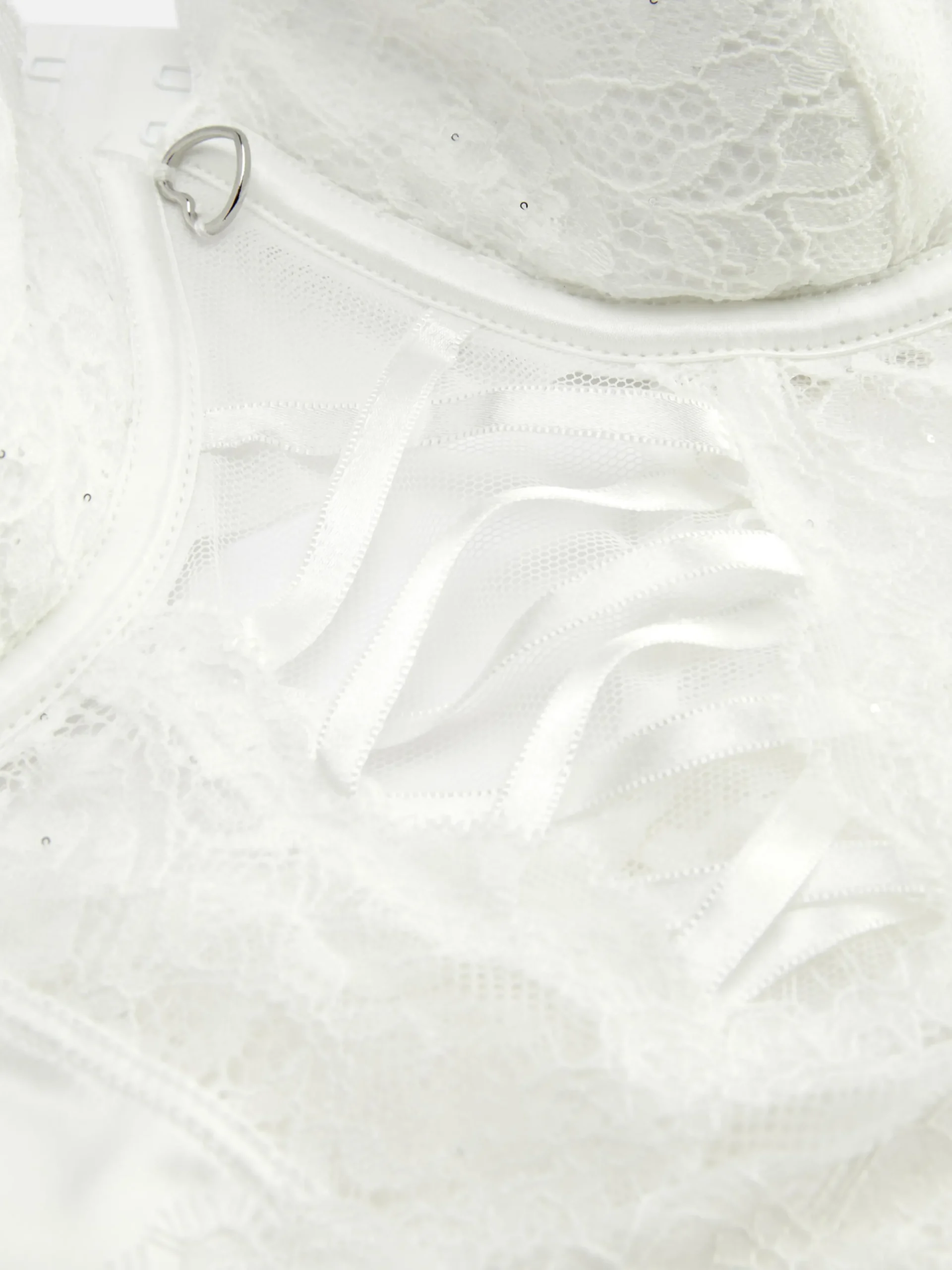 Body De Mariée En Dentelle à Bonnets Rembourrés