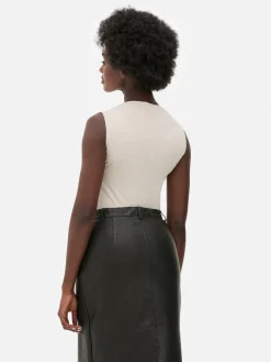 Body Sans Manches à Col Montant