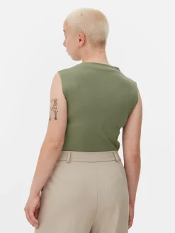 Body Sans Manches à Col Montant