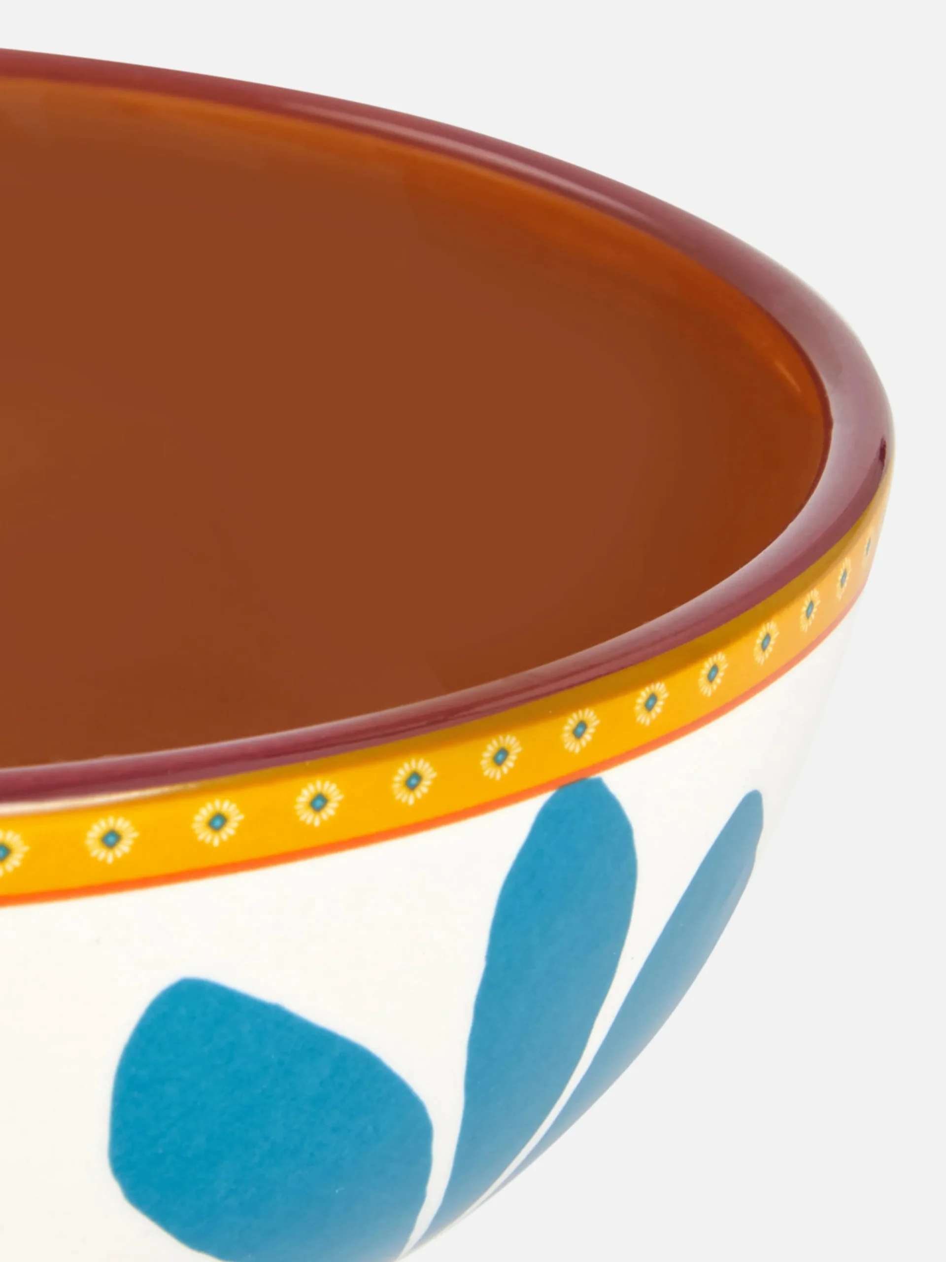 Bol à Céréales à Motif Floral Stylisé