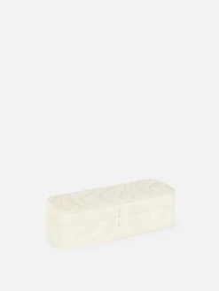 Boîte à Bijoux Matelassée Ondulée