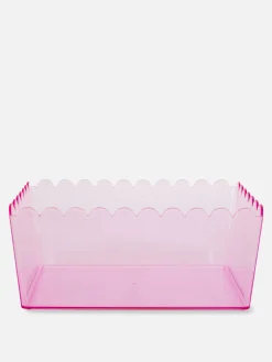 Boîte De Rangement Translucide à Bord Festonné