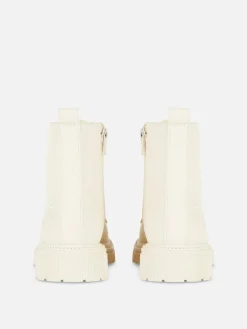 Bottes épaisses Zippées Sur Le Côté