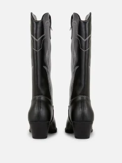 Bottes Santiags En Simili Cuir