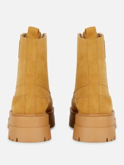 Bottines à Lacets Et Semelle En Gomme