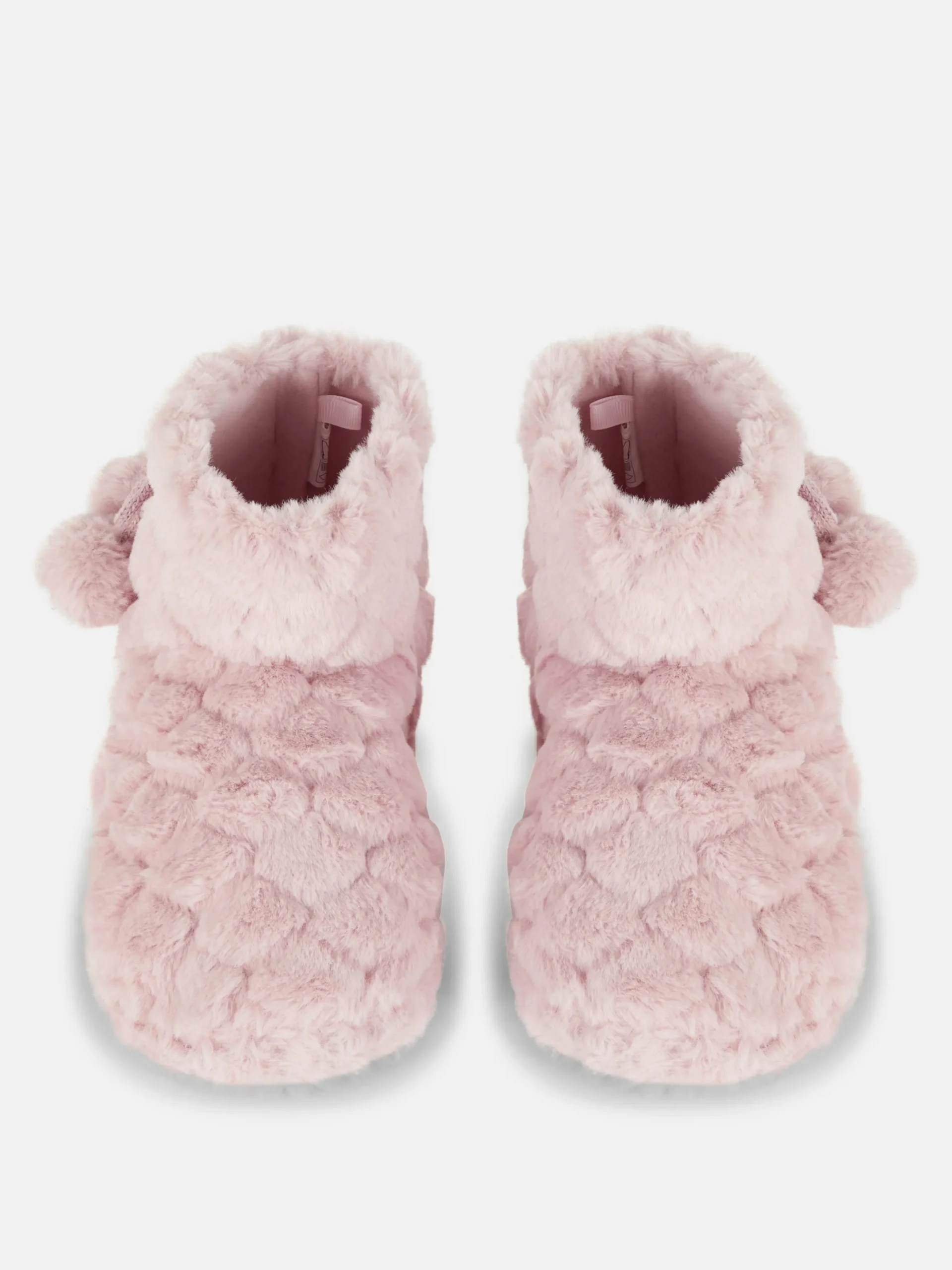 Bottines Duveteuses à Pompons