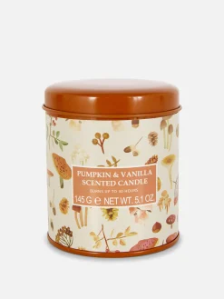 Bougie Parfumée Dans Une Boîte En Fer Décorée