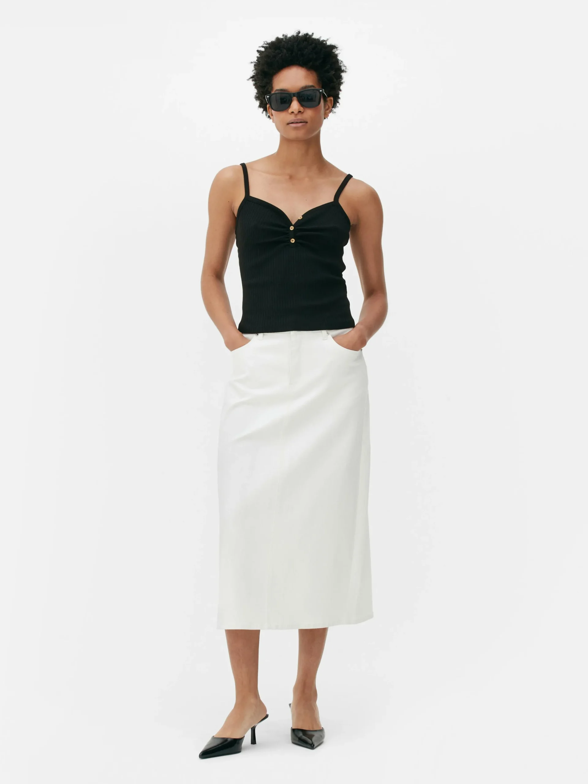 Caraco à Encolure Boutonnée