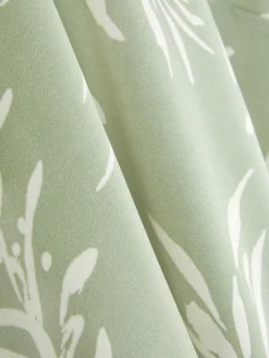 Caraco De Pyjama En Satin à Motif Feuilles