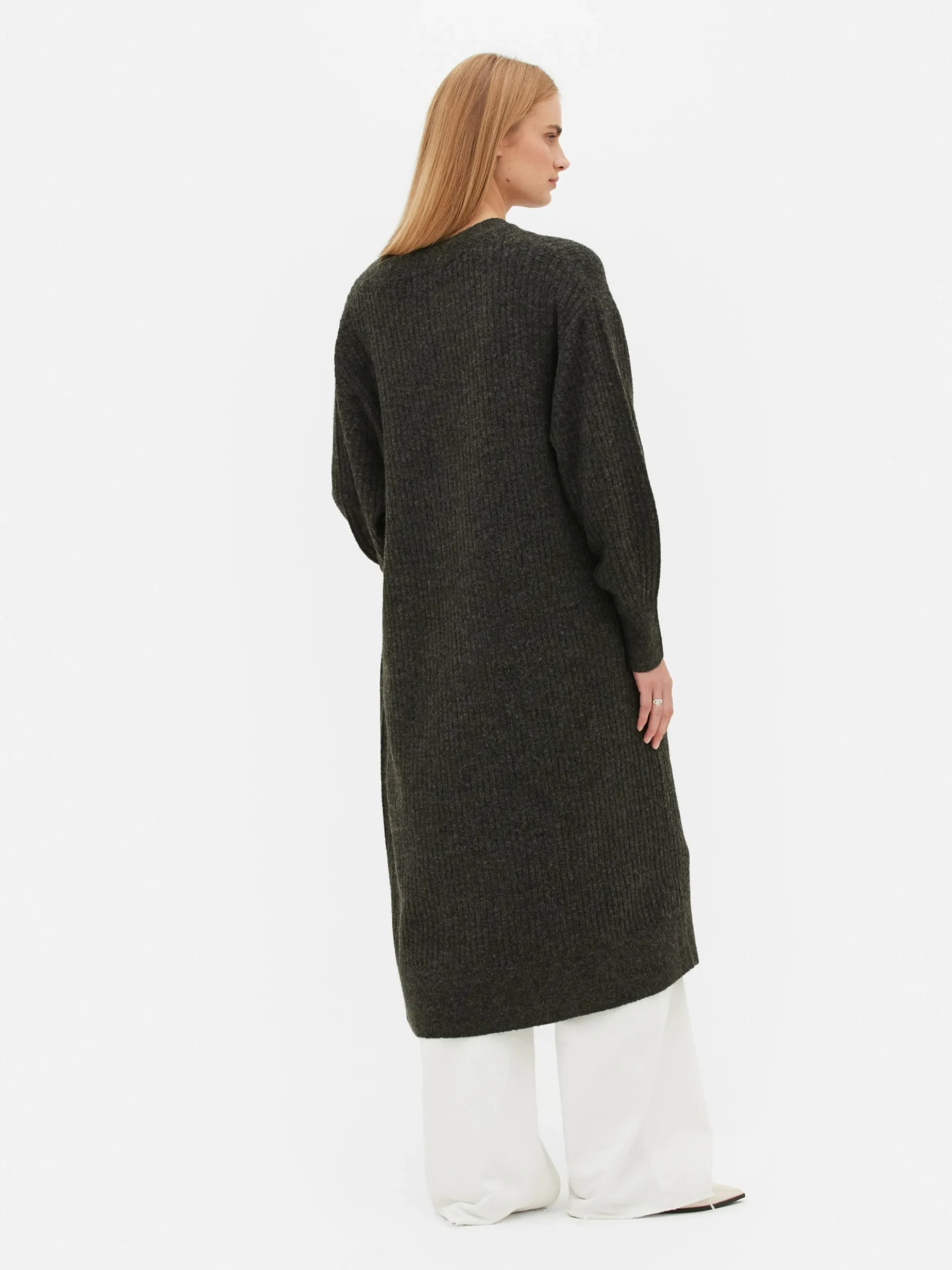 Cardigan Long Côtelé