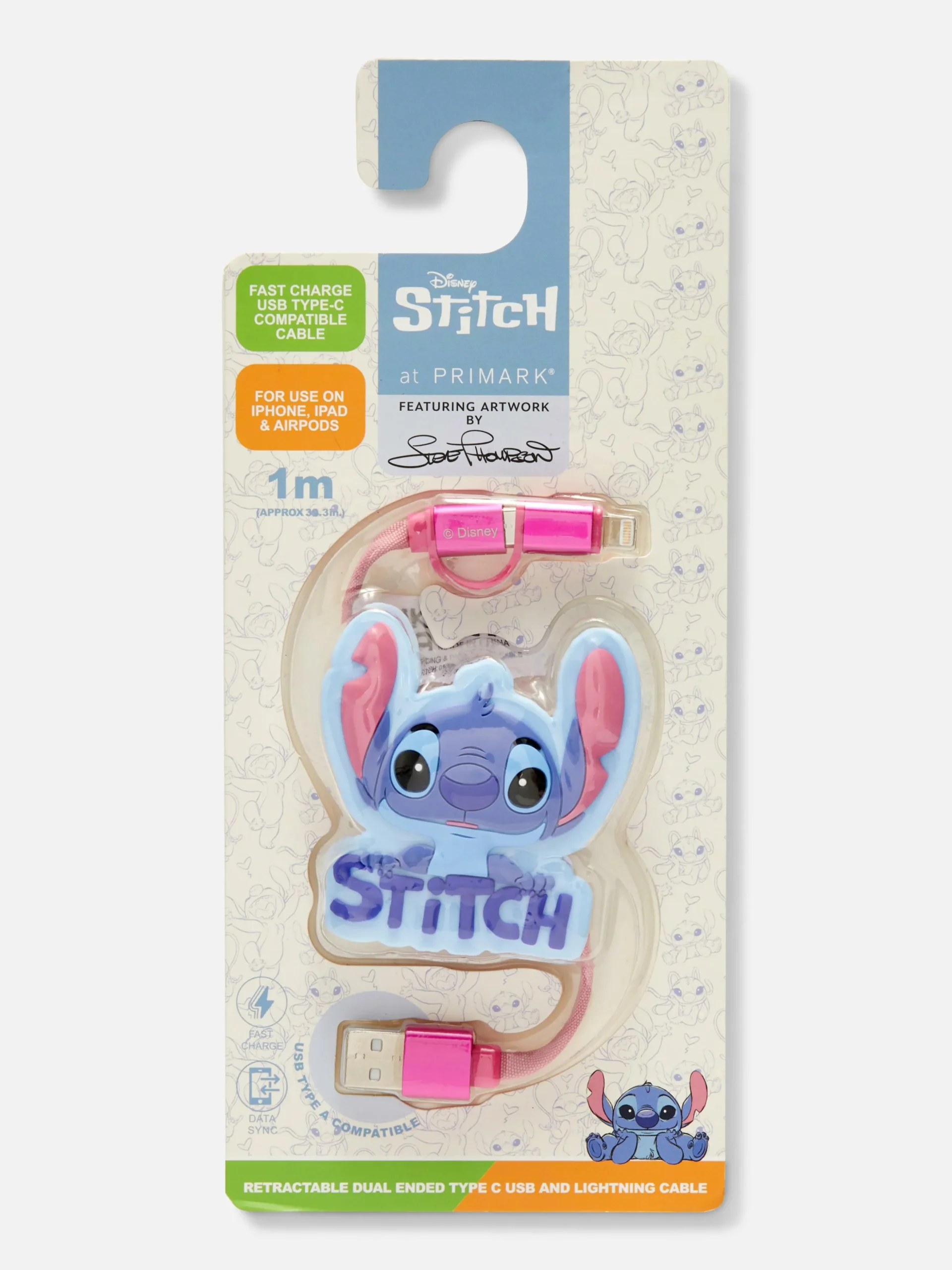 Câble USB En Forme De Disney Stitch