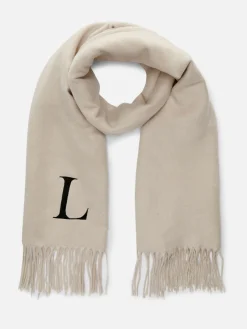 Écharpe Avec Initiale Brodée Et Pampilles