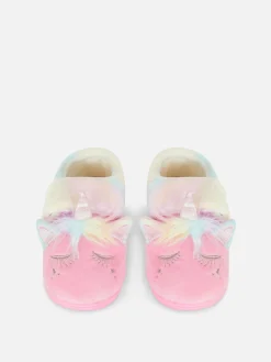 Chaussons à Semelle Concave Et Motif Licorne