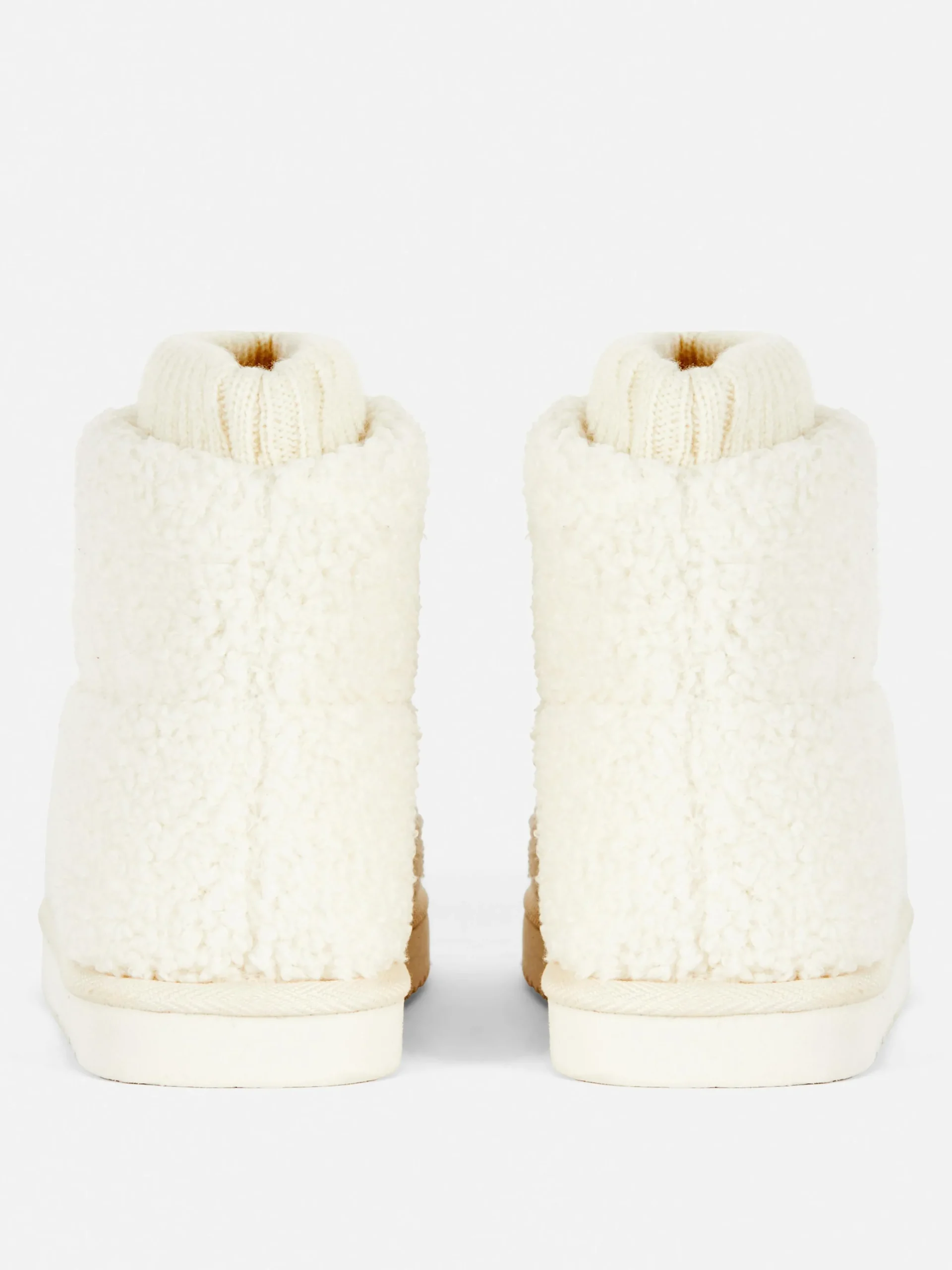 Chaussons Bottines Effet Mouton Retourné