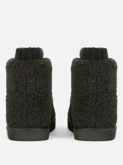 Chaussons Bottines Effet Mouton Retourné