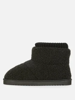 Chaussons Bottines Effet Mouton Retourné