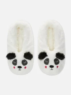 Chaussons Duveteux à Motif Panda