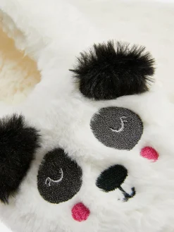 Chaussons Duveteux à Motif Panda