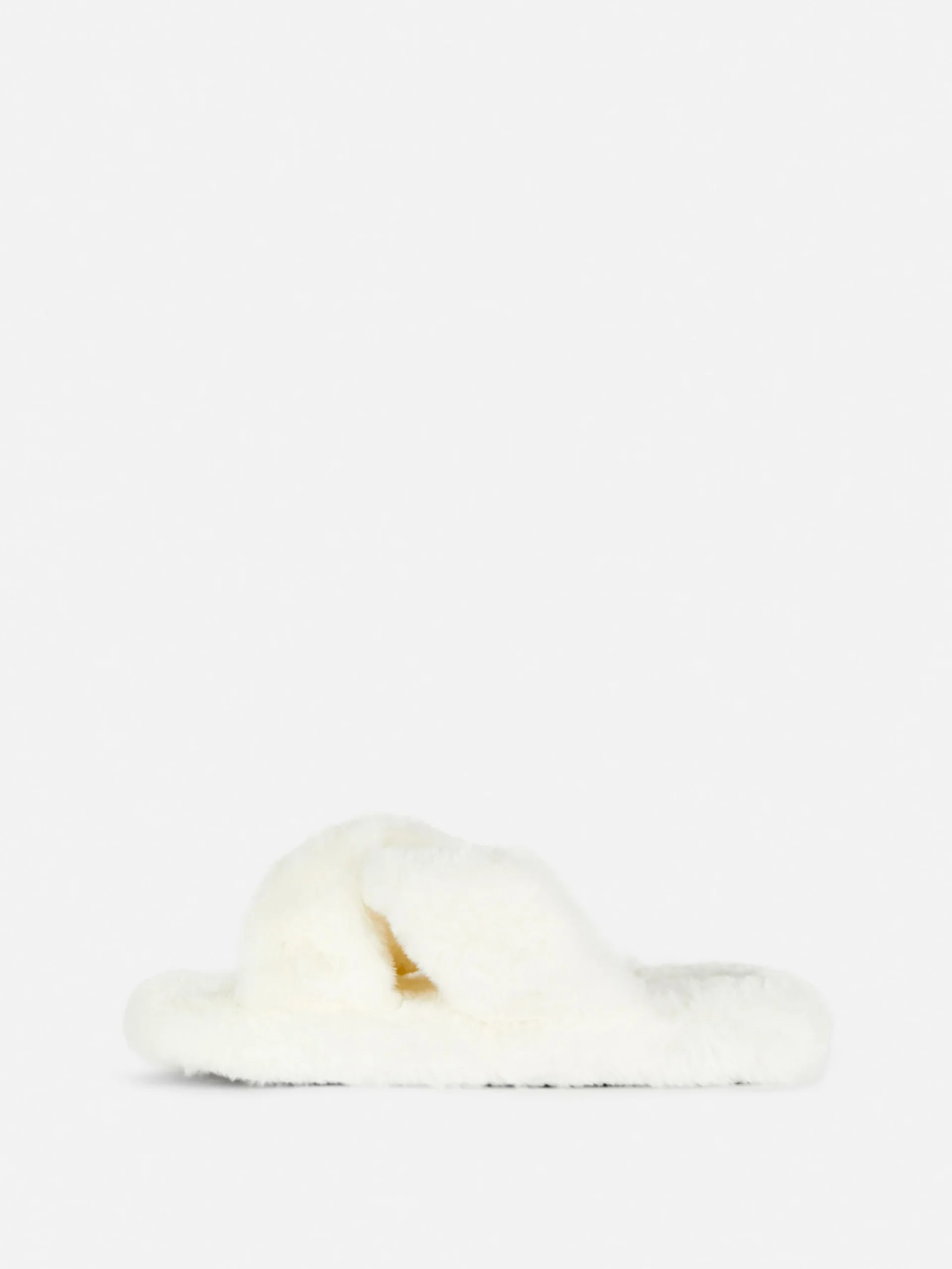 Chaussons En Fausse Fourrure à Brides Croisées