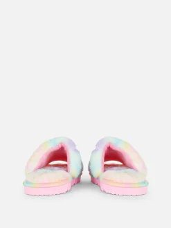 Chaussons En Fausse Fourrure Effet Dégradé