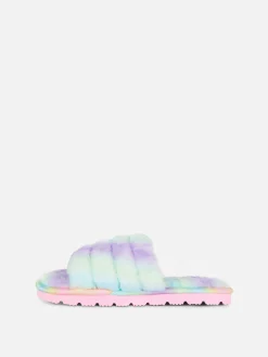 Chaussons En Fausse Fourrure Effet Dégradé