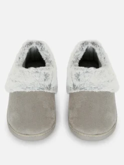 Chaussons Mocassins Doublés En Fausse Fourrure